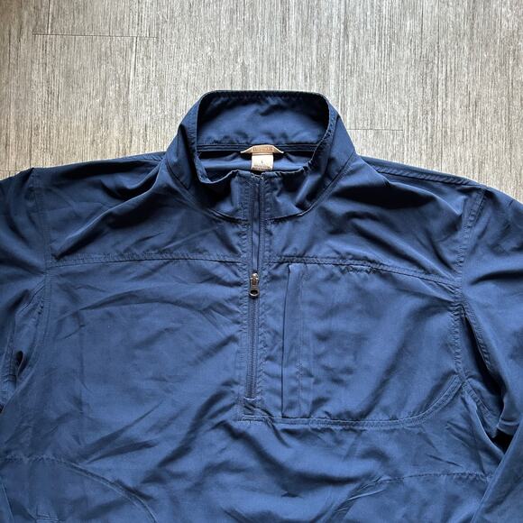 Duluth Trading Co. Navy Blue Quarter-Zip Pullover Windbreaker Jacket Size Large - Picture 2 of 9